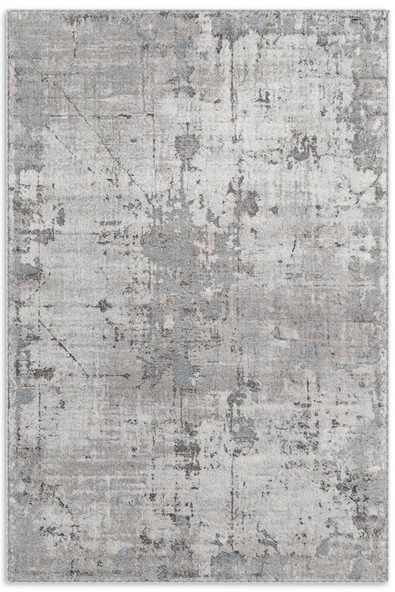 Pastel Home Tasarım Çift Taraflı Yıkanabilir Şönil Halı Kilim Yolluk Abstract Mavi Gri