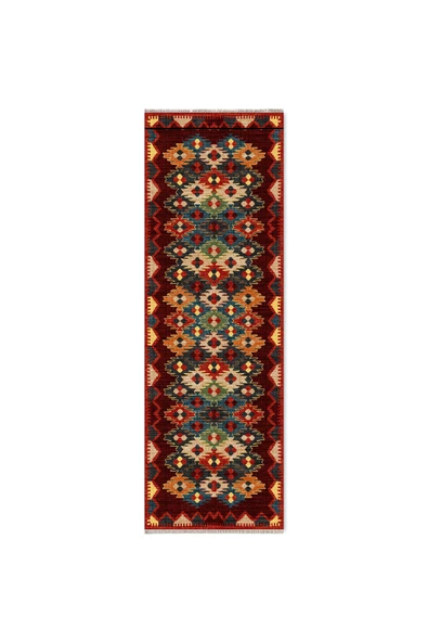 Pastel Home Bordo Anadolu Şönil Halı Kilim Yolluk Kaymaz Yıkanabilir Mutfak Antre Koridor Salon Oturma Odası - 6