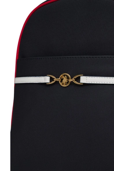 U.S. Polo Assn. Kadın Sırt Çanta Lacivert-Beyaz-Kırmızı Us25240 - Resim 2