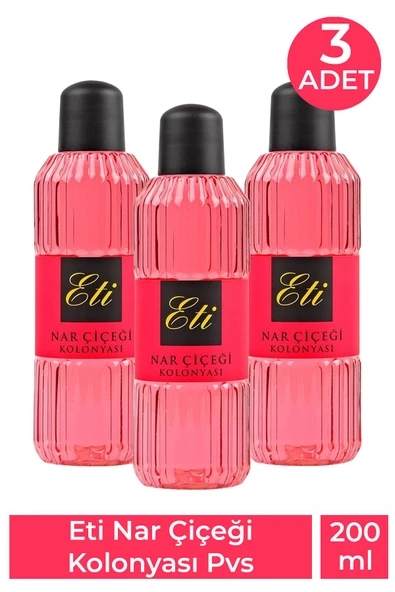 Eti Nar Çiçeği Kolonyası Pvc 200 ml 3 Adet ürün görseli 1