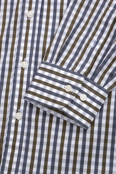 Giant Erkek Uzun Kol Kareli Gömlek - Minimalist Stil - 9