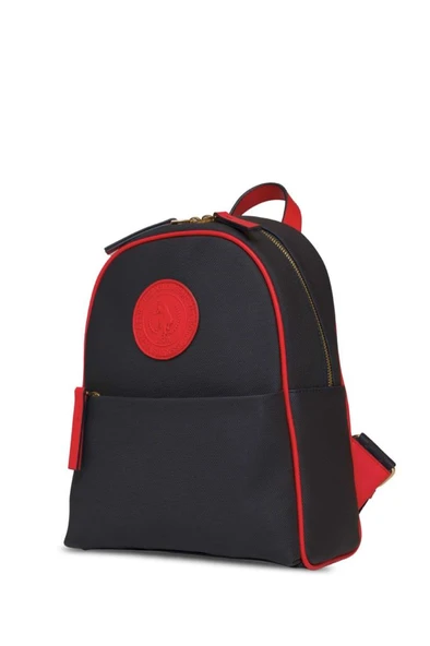 U.S. Polo Assn. Kadın Sırt Çanta Lacivert-Kırmızı Us25276 - Resim 5