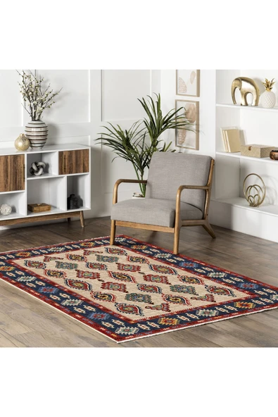 Pastel Home Renkli Anadolu Kilim Şönil Halı Yolluk Kaymaz Yıkanabilir Mutfak Kordior Salon Oturma Odası - 5