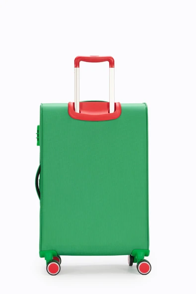 Benetton Orta Boy Kumaş Valiz Yeşil Bnt2800 - Resim 2