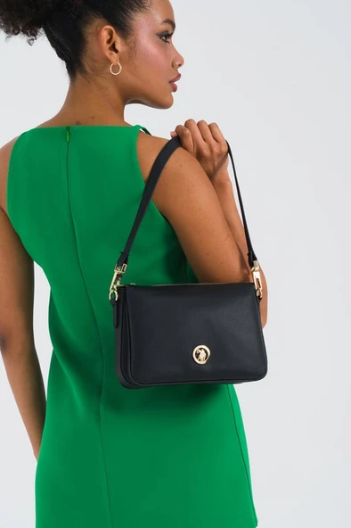 U.S. Polo Assn. Çapraz Askılı Kadın Çanta Siyah Us25141 - Resim 3