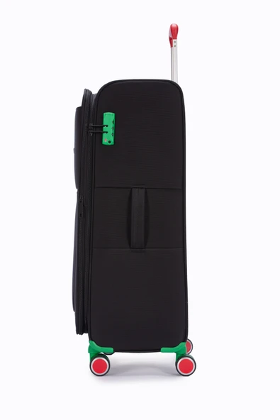 Benetton Büyük Boy Kumaş Valiz Siyah Bnt2800 - Resim 3