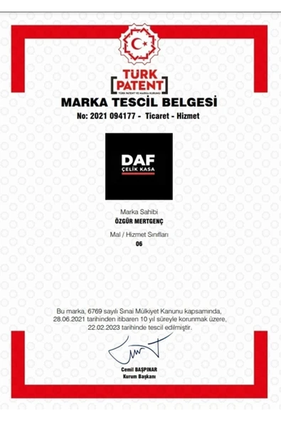 SUR  ÇELİK PARA KASALARI 56 Cm 90 KG Daf Çelik Para Kasası (anahtarlı) - Resim 4