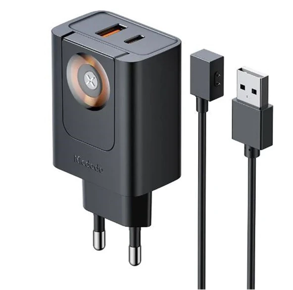 MCDODO CH-3700 30W 2si 1 Arada Kablosuz Apple Watch ve Seyahat Şarj Adaptörü ürün görseli