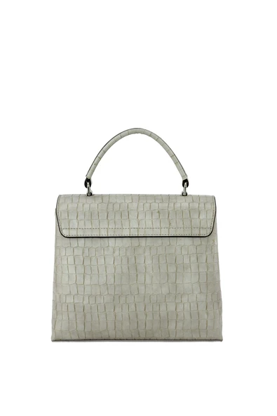 Kriste Bell Kadın Çanta Kroko Gri 7145 - Resim 3