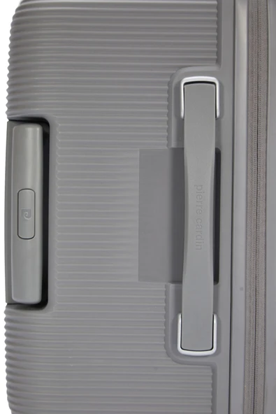 Pierre Cardin Büyük Boy %100 Polipropilen Valiz Gri 04PC7080 - Resim 6