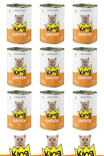 KİNG MASKOT TAVUKLU YAVRU KEDİ KONSERVE 400 GR (12 ADET) ürün görseli