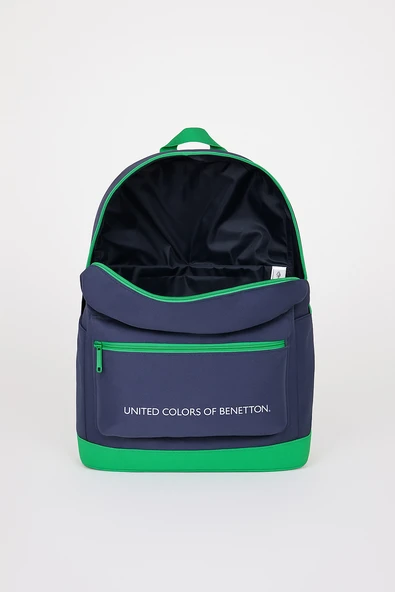 Benetton Unisex Lacivert Okul Sırt Çantası 70415 - Resim 3