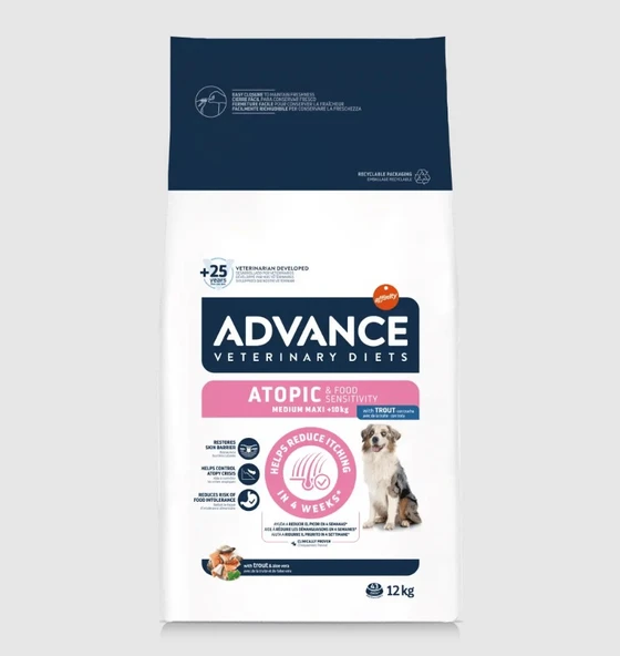 Advance Veterinary Diets Atopic Alabalıklı Orta Ve Büyük Irk Köpek Maması 12 Kg