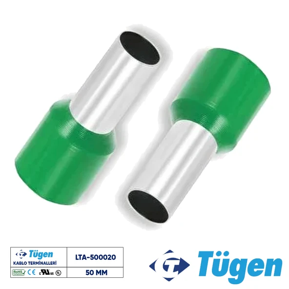 Tügen 50,00mm İzoleli Yüksük Yeşil ( 1 Kutu 25 Adet ) ürün görseli 1