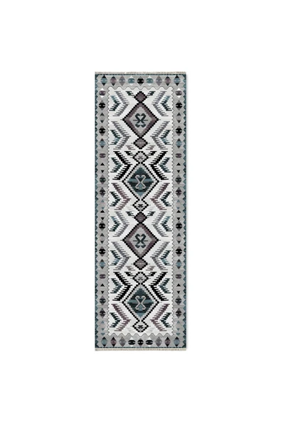 Pastel Home Petrol Yeşili Klasik Anadolu Kilim Şönil Halı Kilim Yolluk Kaymaz Yıkanabilir Mutfak Kordior Salon - 6