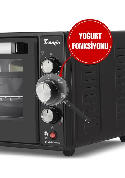 Trumio Elektrikli Fırın, Turbo Fan + Lamba, Yoğurt Mayalama - Resim 4