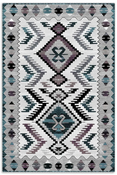 Pastel Home Petrol Yeşili Klasik Anadolu Kilim Şönil Halı Kilim Yolluk Kaymaz Yıkanabilir Mutfak Kordior Salon