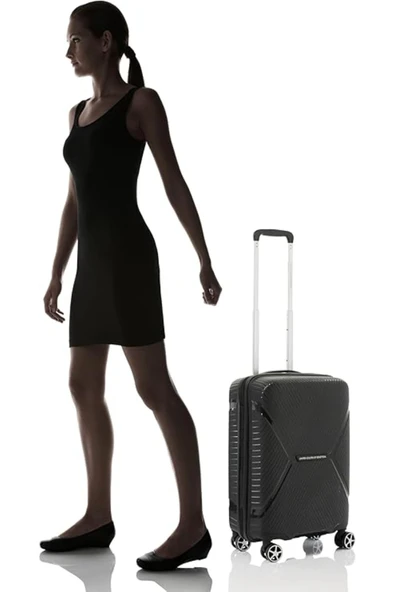 Benetton Kabin Boy %100 Polipropilen Valiz Siyah Bnt3000 - Resim 7