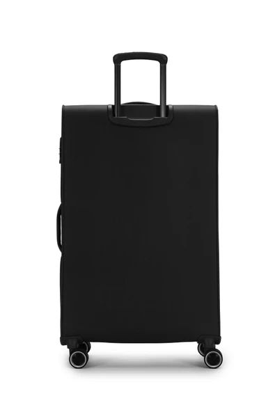 Pierre Cardin 3'lü Valiz Seti Lüx Kumaş Valiz Siyah 04pc6000 - Resim 3