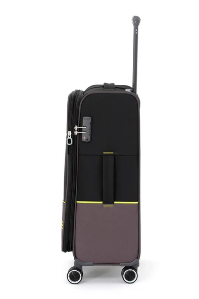 Pierre Cardin Ultra Light Hafif Lüx Kumaş Orta Boy Valiz Siyah 04PC8200 - Resim 3