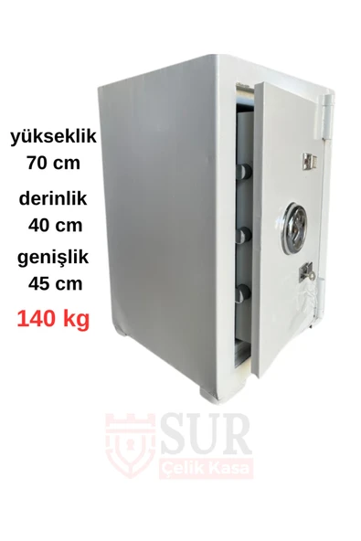 SUR  ÇELİK PARA KASALARI 70 cm 140 kg Yangına Dayanıklı - Resim 2