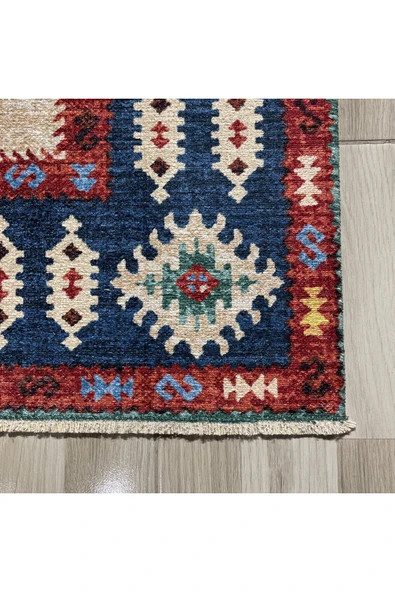 Pastel Home Renkli Anadolu Kilim Şönil Halı Yolluk Kaymaz Yıkanabilir Mutfak Kordior Salon Oturma Odası - 2