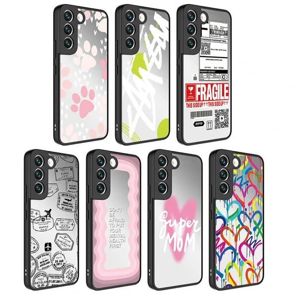 Galaxy S21 FE Kılıf Aynalı Desenli Kamera Korumalı Parlak Zore Mirror Kapak - Resim 2