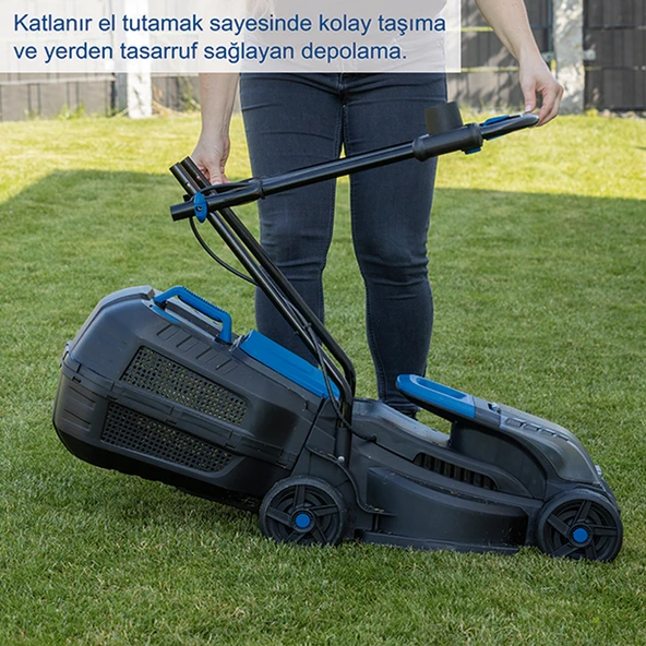 Scheppach BC-MP320 1X4.0 Ah Akülü Çim Biçme Makinesi - 5911413403 - Resim 3