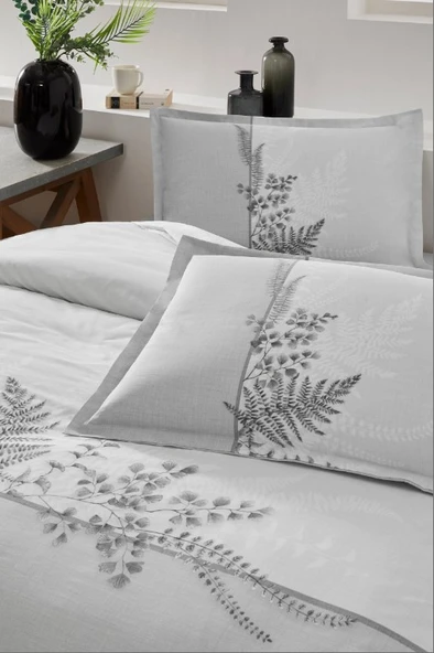 Özdilek Helecho Gri Tek Kişilik %100 Pamuk Nevresim Takımı - 3