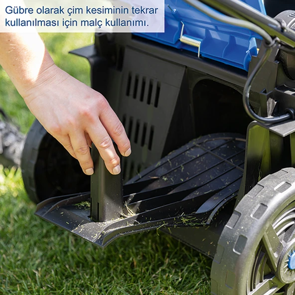 Scheppach BC-MP380 2x4 Ah Akülü Çim Biçme Makinesi - 5911414400 - Resim 5