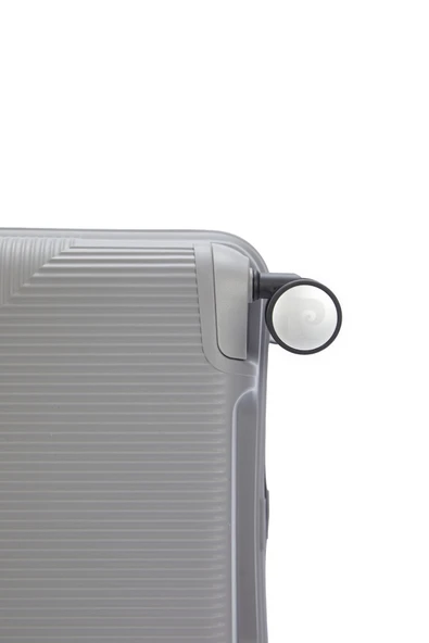 Pierre Cardin Orta Ve Kabin Boy 2'li Set %100 Polipropilen Valiz Gri 04PC7080 - Resim 8