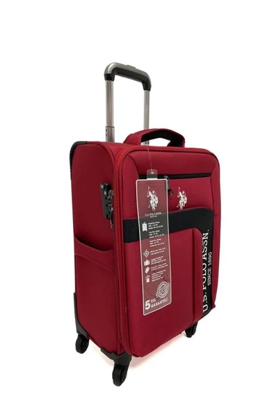 U.S. Polo Assn. Orta Boy Kumaş Valiz Bordo 21282 - Resim 2