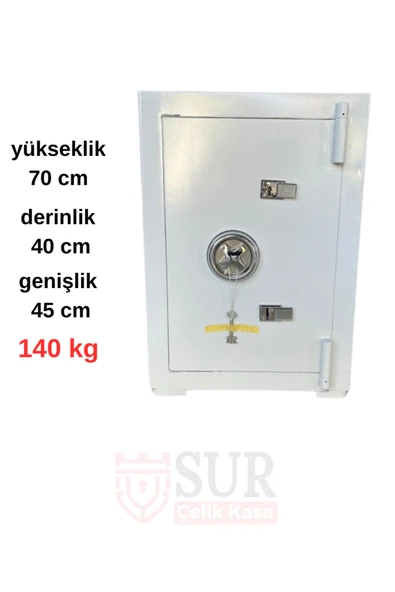 SUR  ÇELİK PARA KASALARI 70 cm 140 kg Yangına Dayanıklı ürün görseli