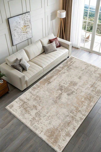 Pastel Home Vintage Mavi Şönil Halı Kilim Yolluk Kendinden Saçaklı Kaymaz Yıkanabilir Salon Mutfak Koridor - Resim 8