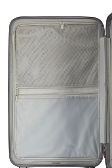 Pierre Cardin Büyük Ve Orta Boy 2'li Set %100 Polipropilen Valiz Gri 04PC7080 - Resim 6