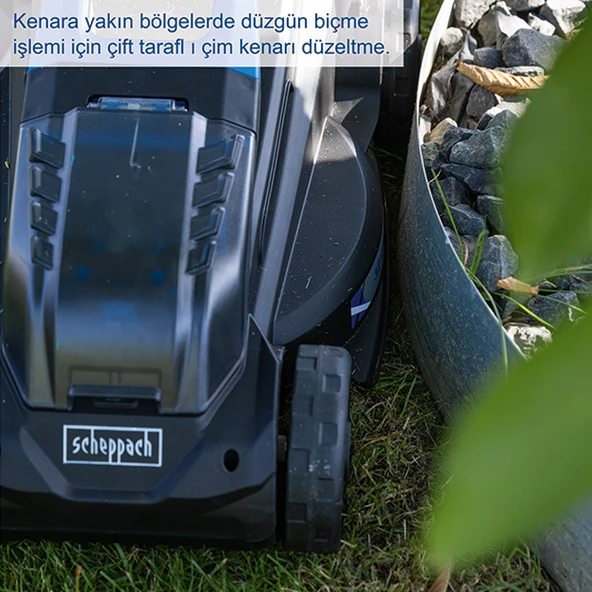 Scheppach BC-MP320 1X4.0 Ah Akülü Çim Biçme Makinesi - 5911413403 - Resim 4