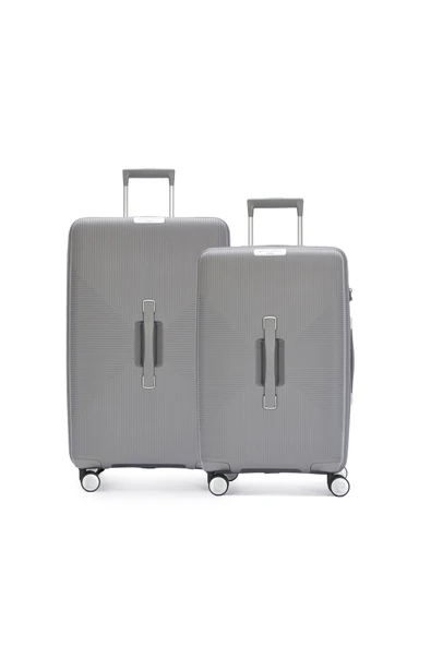 Pierre Cardin Orta Ve Kabin Boy 2'li Set %100 Polipropilen Valiz Gri 04PC7080 ürün görseli