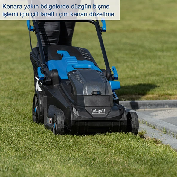 Scheppach BC-MP380 2x4 Ah Akülü Çim Biçme Makinesi - 5911414400 - Resim 6