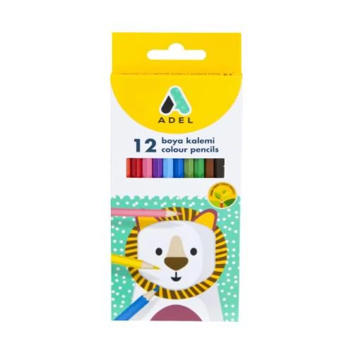 Adel Karton Kutu Boya Kalemi 12 Renk Tam Boy ürün görseli