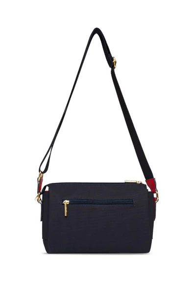 U.S. Polo Assn. Çapraz Askılı Kadın Çanta Lacivert-Beyaz-Kırmızı Us25268 - Resim 4