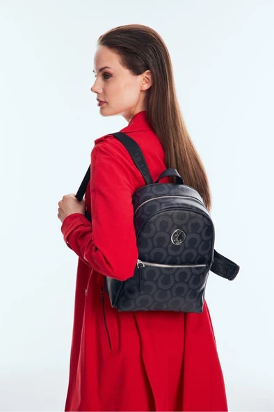 U.S. Polo Assn. Kadın Sırt Çanta Siyah Us25173 - Resim 3