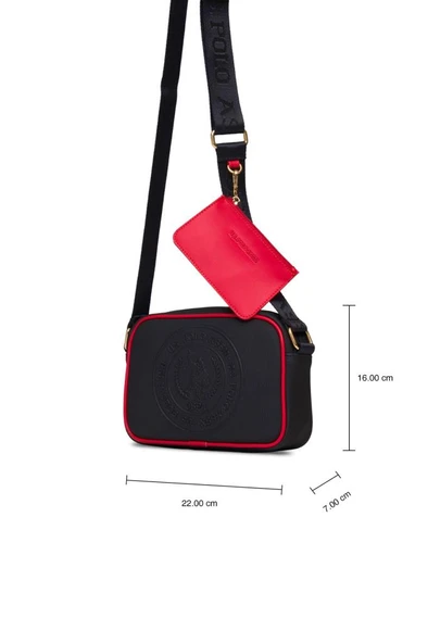 U.S. Polo Assn. Çapraz Askılı Kadın Çanta Lacivert-Kırmızı Us25275 - Resim 8