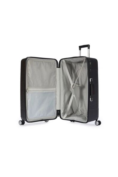 Pierre Cardin Büyük Boy %100 Polipropilen Valiz Siyah 04PC7080 - Resim 3