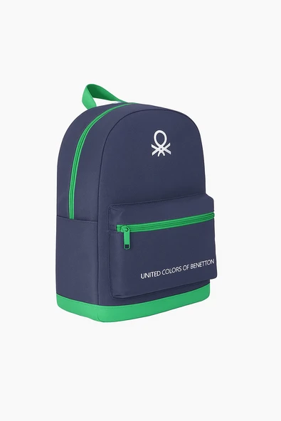 Benetton Unisex Lacivert Okul Sırt Çantası 70415 - Resim 2