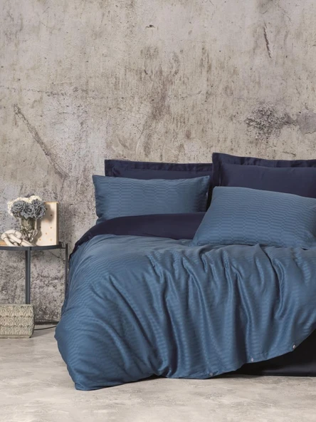 Çift Kişilik Smart Bambu Saten Nev Takımı Petrol ürün görseli 1