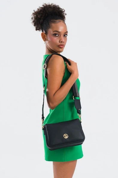 U.S. Polo Assn. Çapraz Askılı Kadın Çanta Siyah Us25141 - Resim 2