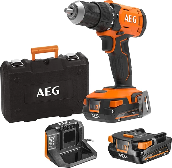 Aeg BSB 18G4-202C 2x2.0Ah Çift Akülü Darbeli Matkap - 4935478631