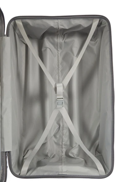 Pierre Cardin Büyük Ve Orta Boy 2'li Set %100 Polipropilen Valiz Gri 04PC7080 - Resim 5