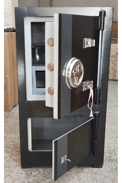 SUR  ÇELİK PARA KASALARI 85 Cm 110 KG Siyah Yangına Dayanıklı - Resim 4