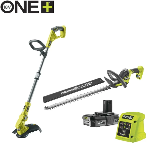 Ryobi RY18LT18HTA-120 18V 1x2.0Ah Tek Akülü Set Çim Biçme + Çit Kesme - 5133005619